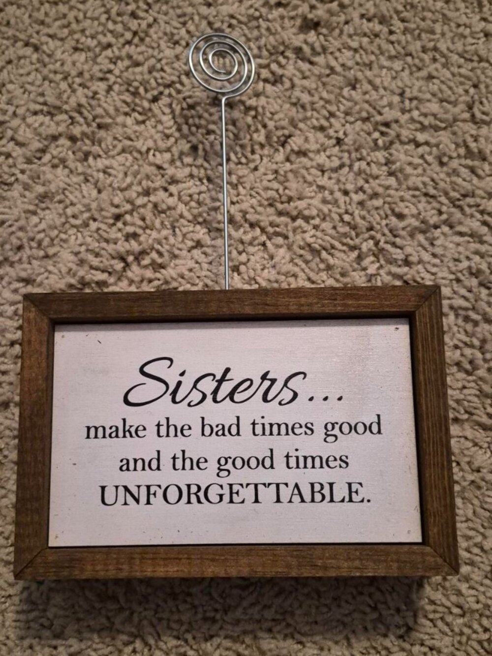'Sisters' Desktop Photo Holder, NWT